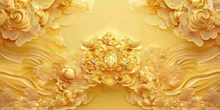 金色浮雕中式华丽装饰艺术