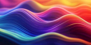 绚丽多彩的流动波浪纹理