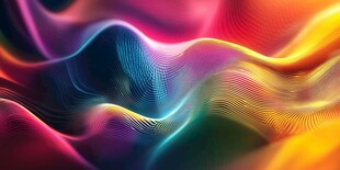 绚丽动感彩色波浪背景图