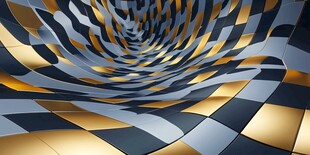 炫彩几何空间漩涡图案