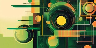 未来感几何抽象艺术图案