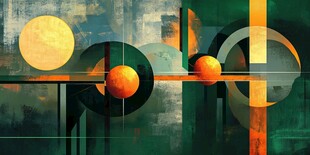 抽象几何艺术画作