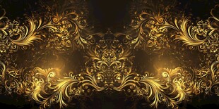 奢华黑金花纹背景图案