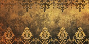复古金色花纹背景图案