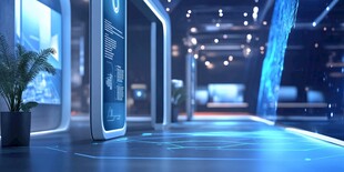 未来科技感的智能空间场景