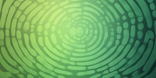 渐变绿色指纹图案背景