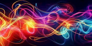 炫彩动感光线抽象背景图