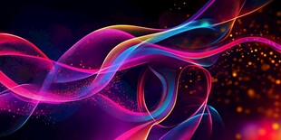 梦幻炫彩流动光线背景图