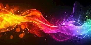 炫彩流动光带背景图