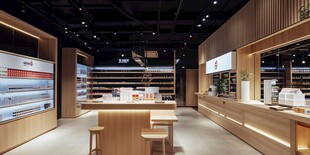 简约风美妆店铺室内展示