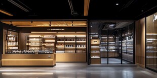 时尚现代的美妆产品店铺