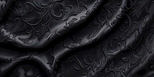 黑色花纹皮革纹理特写