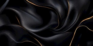 黑色绸缎的优雅褶皱纹理