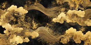 金色云纹古风背景图案