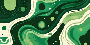 绿色流体抽象艺术图案