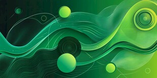 绿色动感抽象流体艺术背景