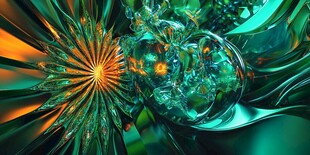 炫彩幻动的抽象科技艺术画面