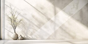 简约室内窗边绿植装饰景