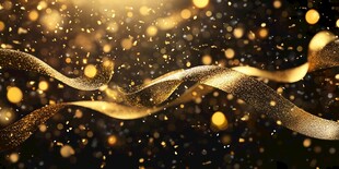 金色流光背景闪耀特效