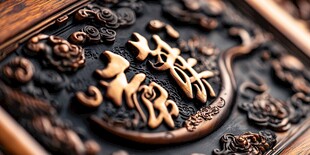 中式木雕福字精美工艺品