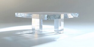 透明水晶质感简约方形桌