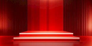 红色舞台场景 尽显庄重