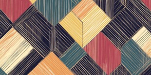 几何线条拼接多彩图案