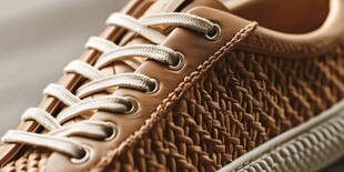 棕色编织风时尚休闲鞋