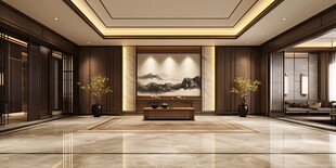 中式奢华大厅室内空间展示