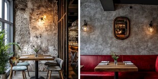 工业风餐厅室内温馨场景