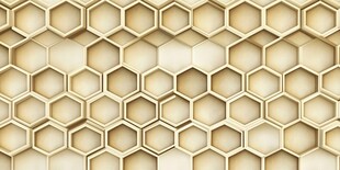 蜂巢状立体几何纹理背景
