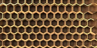金色蜂巢纹理背景图案