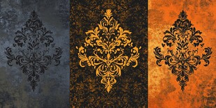 复古华丽花纹图案集合