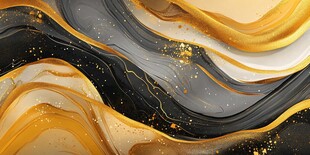 流体艺术 金黑灰绚丽纹理