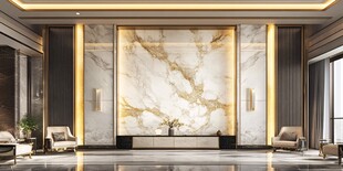 豪华大理石客厅空间展示