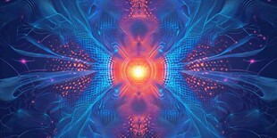 梦幻炫彩的抽象宇宙图案
