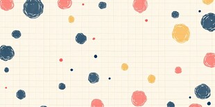彩色波点简约几何背景图