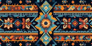 民族风几何图案装饰画