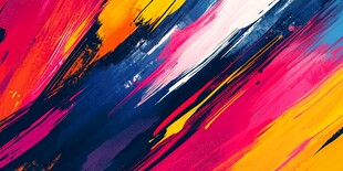 绚丽多彩笔触抽象艺术画面
