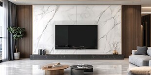 现代简约风客厅电视背景墙