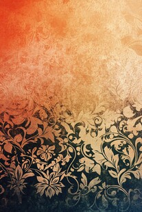 复古花纹渐变背景图