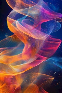 梦幻绚丽流动光影图案