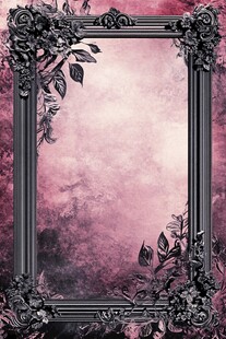 复古花卉边框背景图
