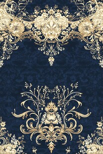 复古奢华金色花纹装饰图案
