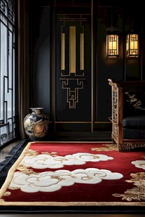 中式古典风室内地毯装饰