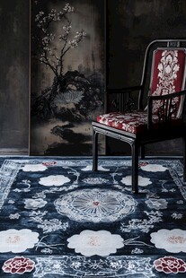 中式古典椅毯组合之美