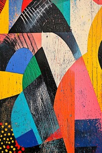 抽象几何彩色艺术图案