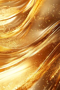 金色流动炫光质感背景图