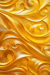 金色立体流动花纹背景