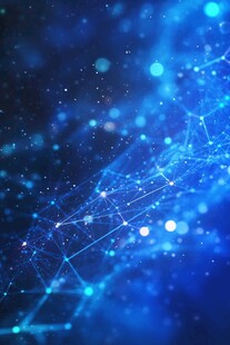 梦幻蓝色科技感网络背景